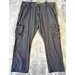 Wrangler All Terrain Cargo Pants Mens 40x30 Gray Straight Leg Stretchable
